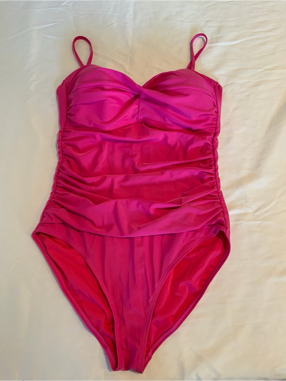 Women’s Relleciga Pink Ruched One-Piece Swimsuit - XL Like New